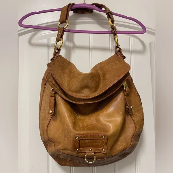 Marc Jacobs Tan Leather Hobo Bag with Gold Accents - Picture 2 of 16